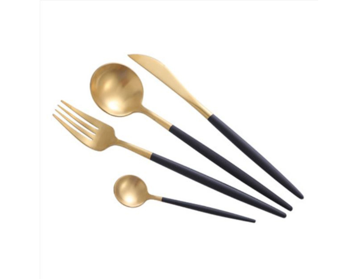 01 - Cutlery 05 ( Black &amp; Gold )